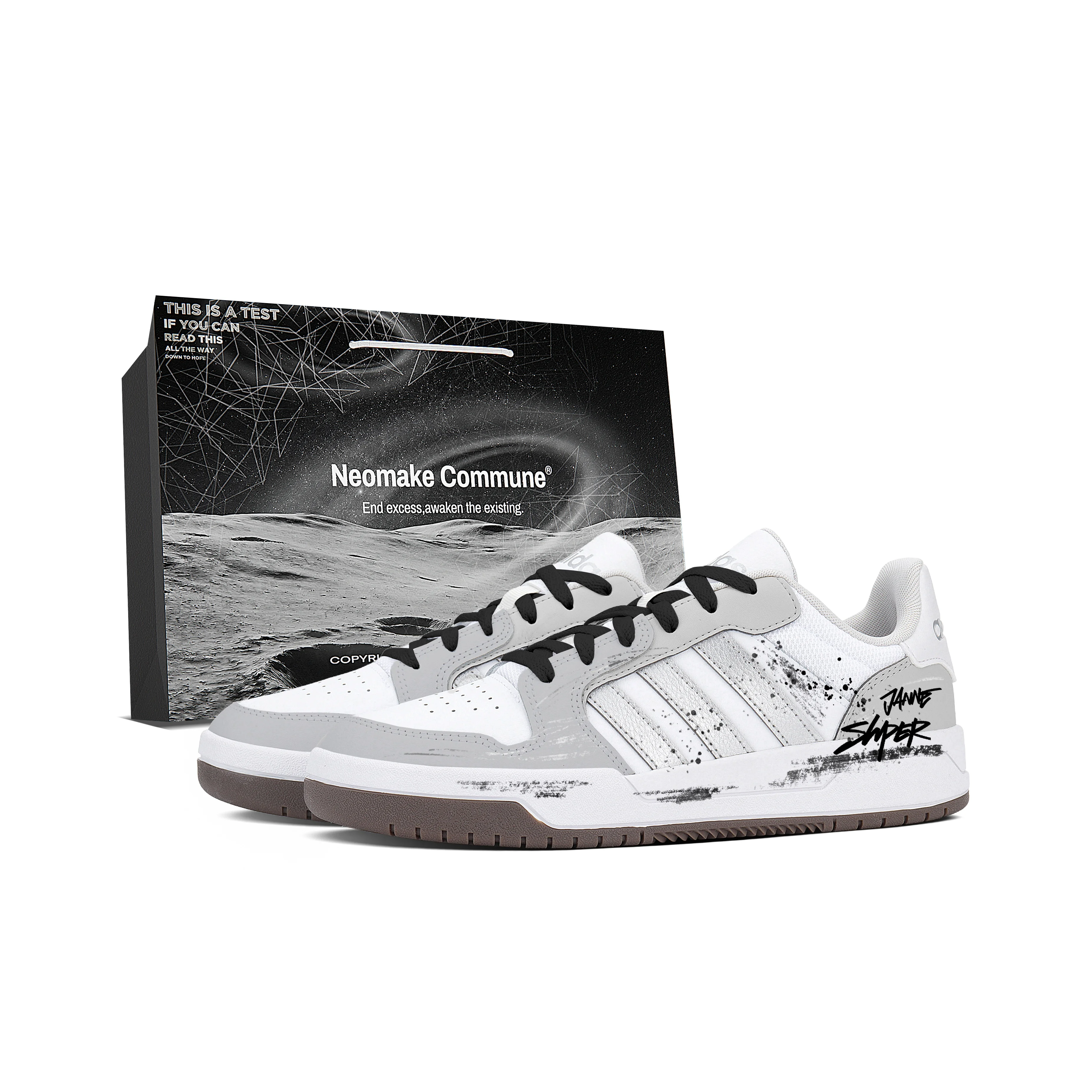 Adidas ENTRAP Infinity Graffiti Slip Resistant Low top Skateboard Shoes Unisex JP9959(Team2474-