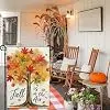 Fall Garden Flags for Outside 12x18 Inch Double Sided Thanksgiving Garden Flag Autumn Tree Flag for Outdoor Lawn Yard Indoor llz