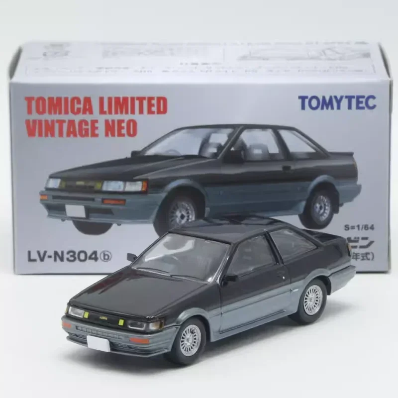 Takara Tomytec Tomytec Tomica 1/64 TLV-N304b TLV-N304a Toyota Corolla Levin GT-APEX AE85อัลลอยของเล่นโมเดลเหล็กสำหรับเป็นของขวัญ