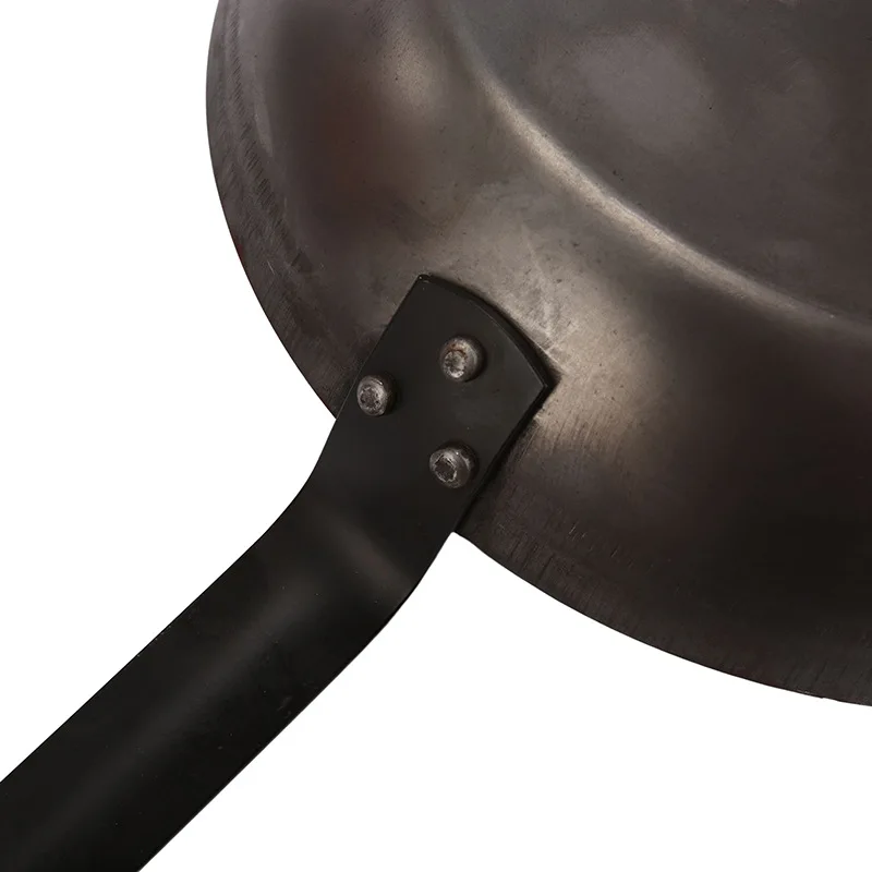 8inch 10inch 22cm 26cm Uncoated Carbon Steel Skillet Physical Nonstick Black Steel Frying Pan Pre-Seasoned For Kitchen Steak Pan