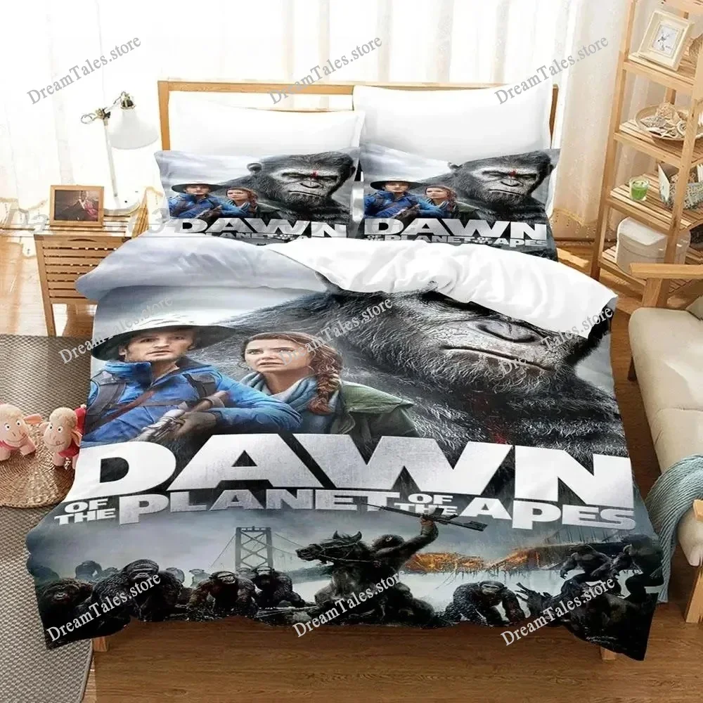 Planet of The Apes Bedding Set Single Twin Full Queen King Size Bed Set Aldult Boy Bedroom Duvet Cover Set 3D Print Luxury Gift