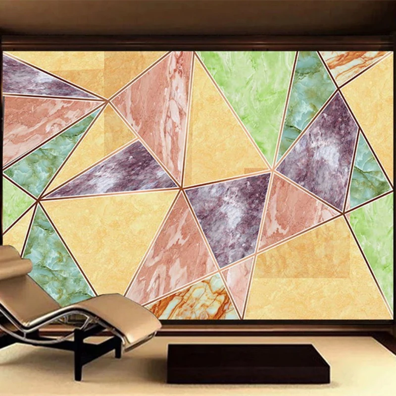 Customized products 3d Photo WallPaper Modern restaurant TV Background wall Living Room Bedroom Abstract Art Mural Geometric 8d