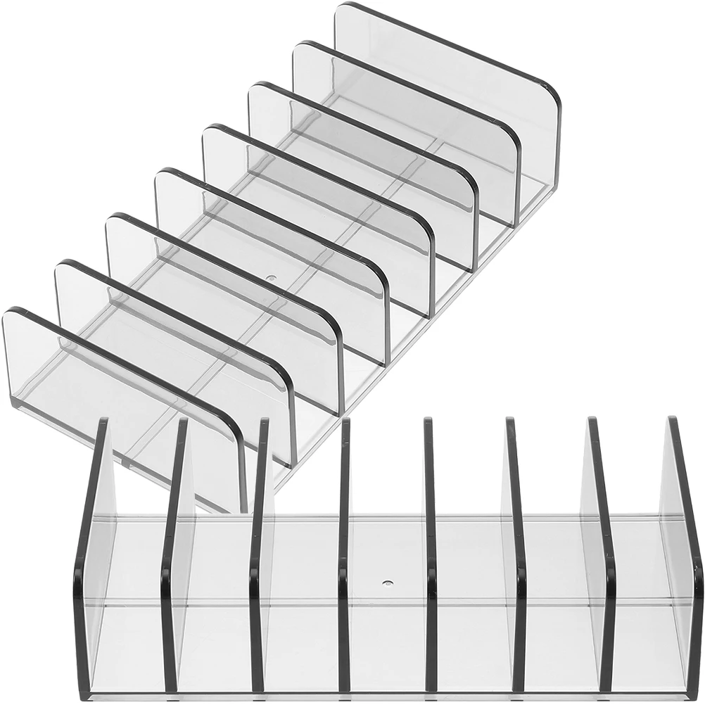 

2pcs Eyeshadow Tray Storage Box Plastic Makeup Organizer Countertop Clear Holder Display Case VanitBracket Cosmetics