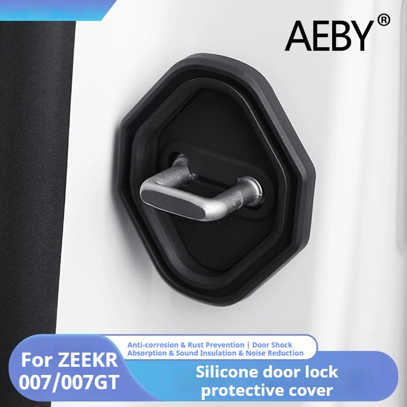 

AEBY For ZEEKR 007/007GT 2024 2025 Car Door Lock Cover Protector Custom Fit Silicone Buckle Cover, Interior Accessories