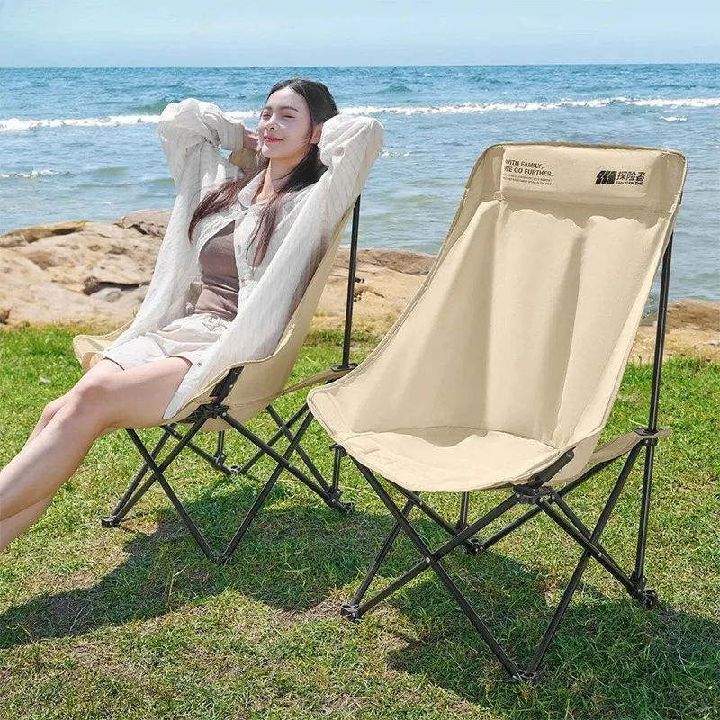 

Adventurer Outdoor Folding Chair Moon Chair Camping Lounger Portable Beach Fish Sit Rest Outdoor Chair Camping Chairs Silla