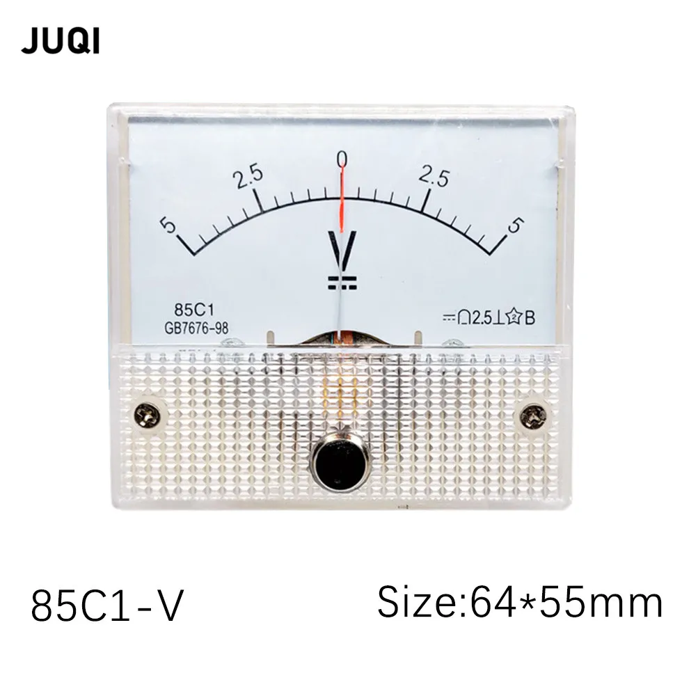 85C1-V Pointer type DC positive and negative voltmeter 5V10V15V20V30V50V100V150V250V Bidirectional Pointer meter