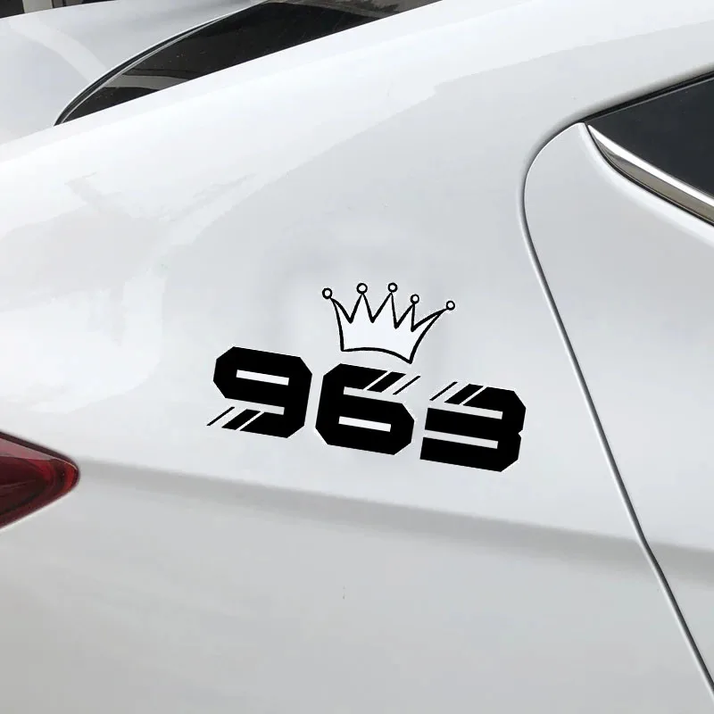 الكرتون سيريا خريطة 963 سيارة ملصق دراجة نارية خوذة سباق الكمبيوتر المحمول جذع الجسم نافذة السيارة مقاوم للماء شارات الفينيل ديكور