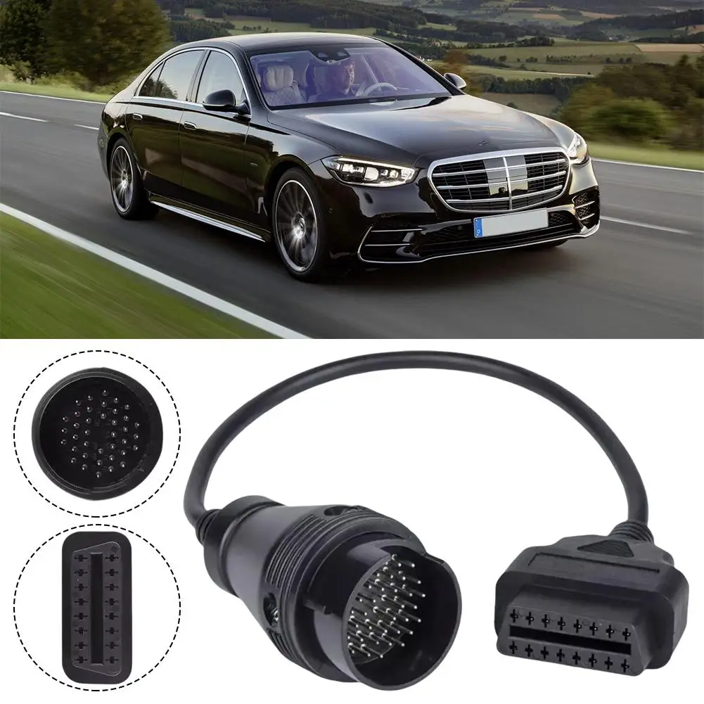  for Benz 38Pin Full PIN To 16 Pin OBD2 Adapter Connector Cable 38 Pin To 16 Pin Female To Male OBDII Connector For Mercedes 