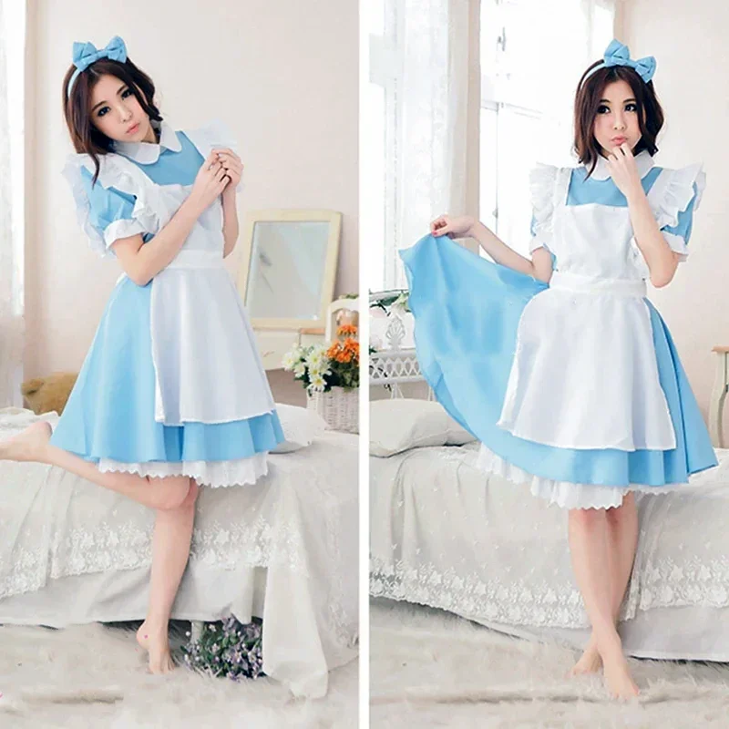 Lolita Kleid Dienst mädchen Schürze Cosplay Kostüme Frauen niedlichen Kleid Fantasie Karneval Halloween Kostüm Maskerade Jungen Kleidung