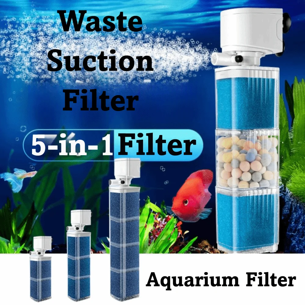 

Mute Fish Tank Submersible Filter Plastic Removable Oxygenation Pump Water Purification Water Circulation Pump