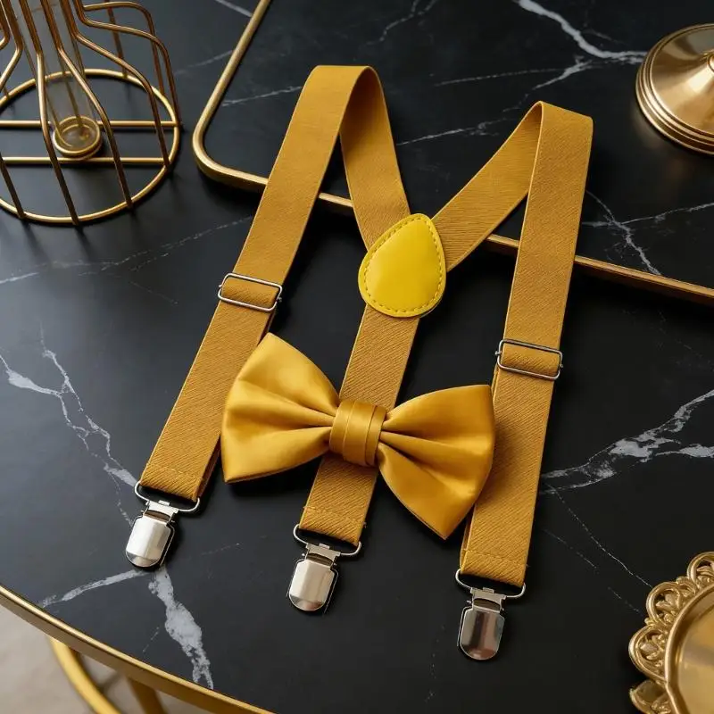 Slip Resistant Clip Suspenders Retro Design Flexible Elastic Band Unisex Wear