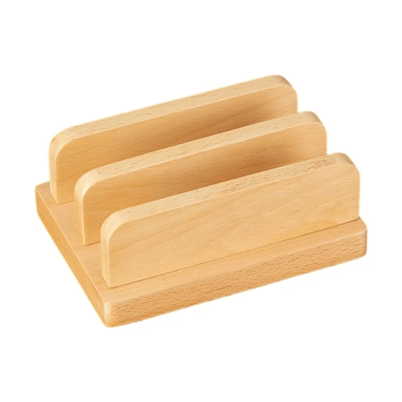 Multipurpose Wooden Vertical Desktop Stand For Laptops Tablets And Ereaders E65A