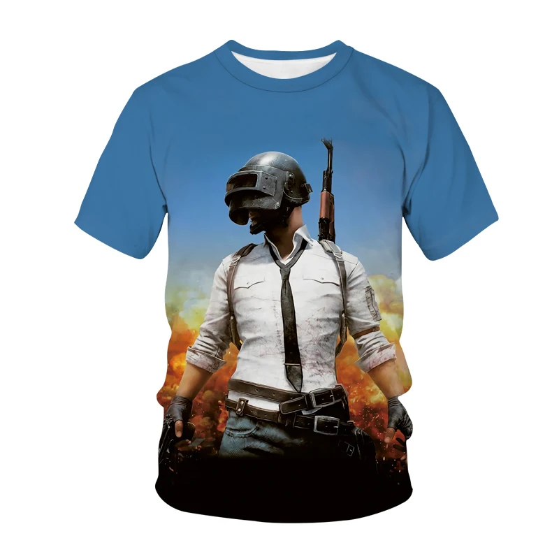 Playerunknowns Battlegrounds T-shirt FPS Game PUBG Cartoons 3D Printed Girls Boys Unisex T-shirt Casual Fashion kids Tees Tops