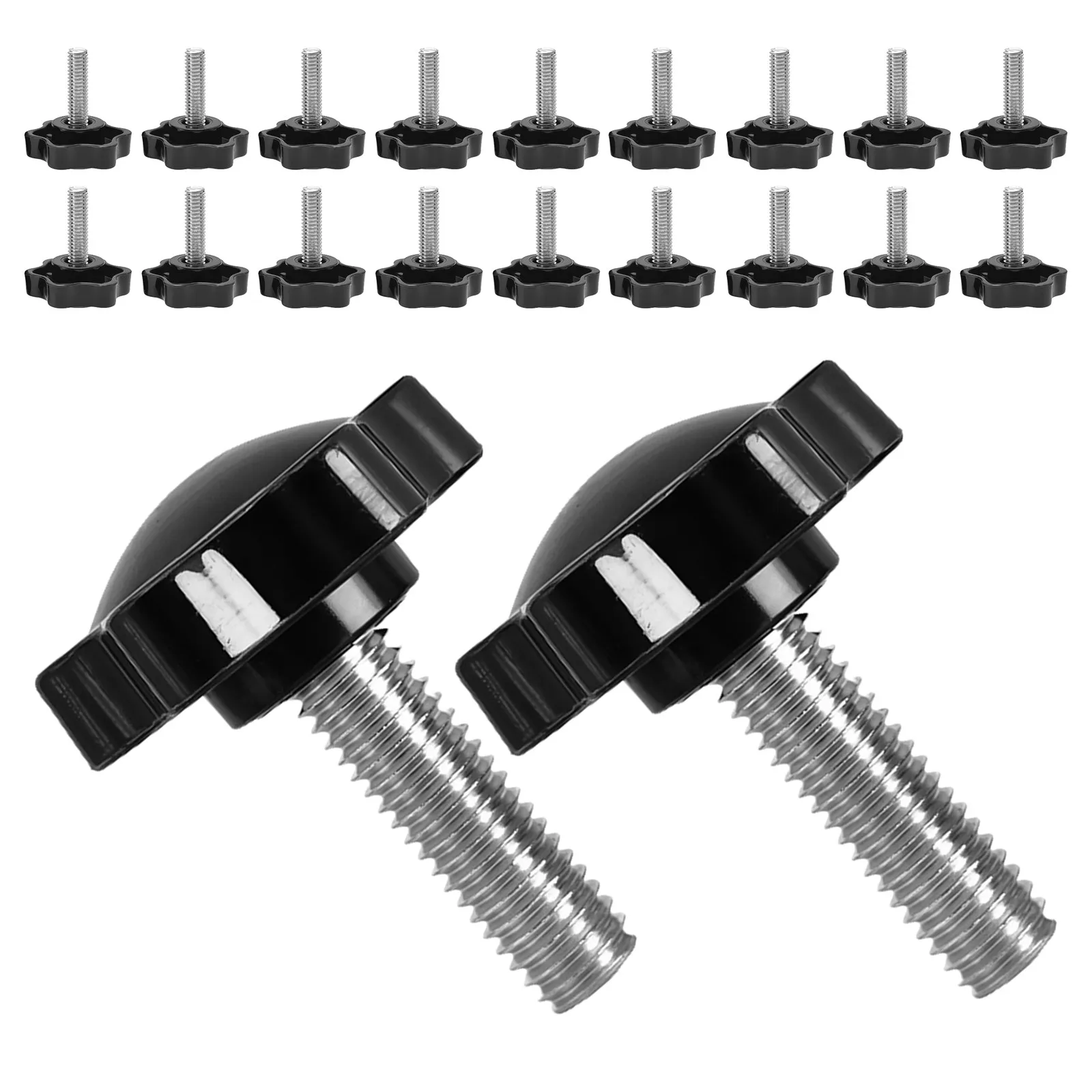 50Pcs Star Hand Knob M6x25mm Manual Adjustable Threaded Clamping Knob Quick Installation Replacement Machine Control Panel