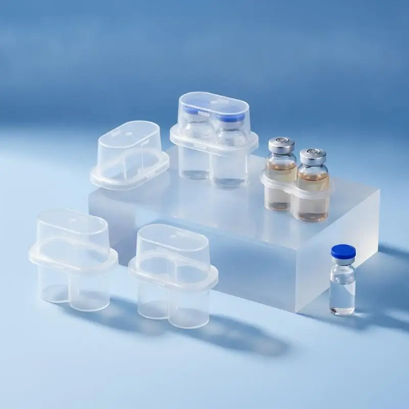 2‑Slot Peptide Freezer Storage Case Secure Holder Box For 3/10ML Glass Vials Microtube Fridge Organizer Lab Use