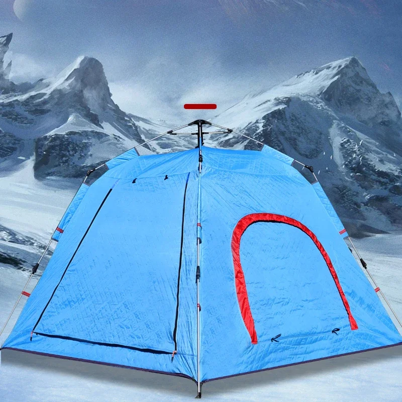 Cold Resistant and Warm Fully Automatic Quick Opening Winter Tent No Need To Build Winter Thick Camping and Fishing Cotton Tent