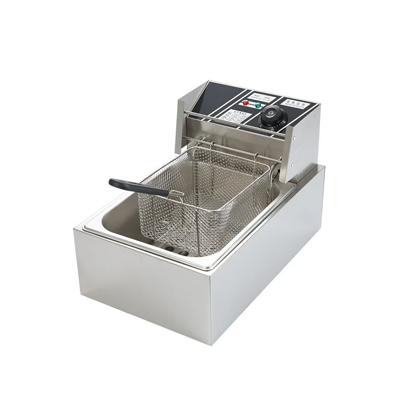 Frying Pan Commercial Stainless Steel Electric Fryer Desktop Frying Chicken Legs Chicken Wings French Fries Electric Fryer