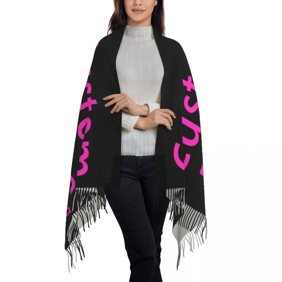 Personalized Print Personalized Custom Photo Logo Scarf Men Women Winter Fall Warm Scarves Customized DIY Print Shawl Wrap