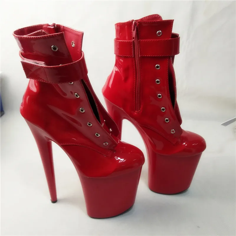 

8 inch winter motorcycle boots sexy solid buckle ladies' boots bridal shoes wedding shoes 20cm high-heeled dance shoes