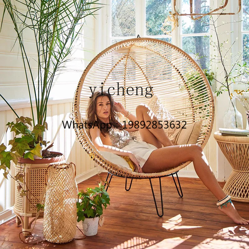 ZZTQH Hanging Basket Bird's Nest Hanging Chair Outdoor Hanging Swing Rattan Outdoor Rocking Chair Lazy Home Indoor Cradle