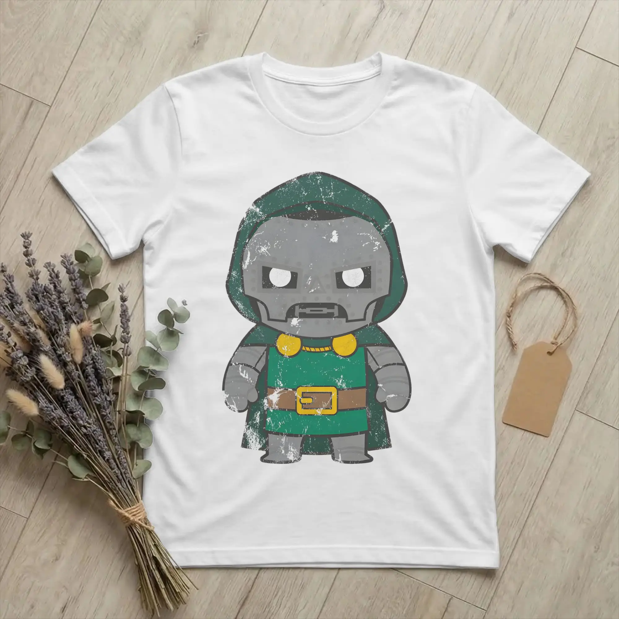 Vintage Kawaii Dr Dooms  T Shirt Men Cotton Short Sleeve Round Neck Summer Top Tee