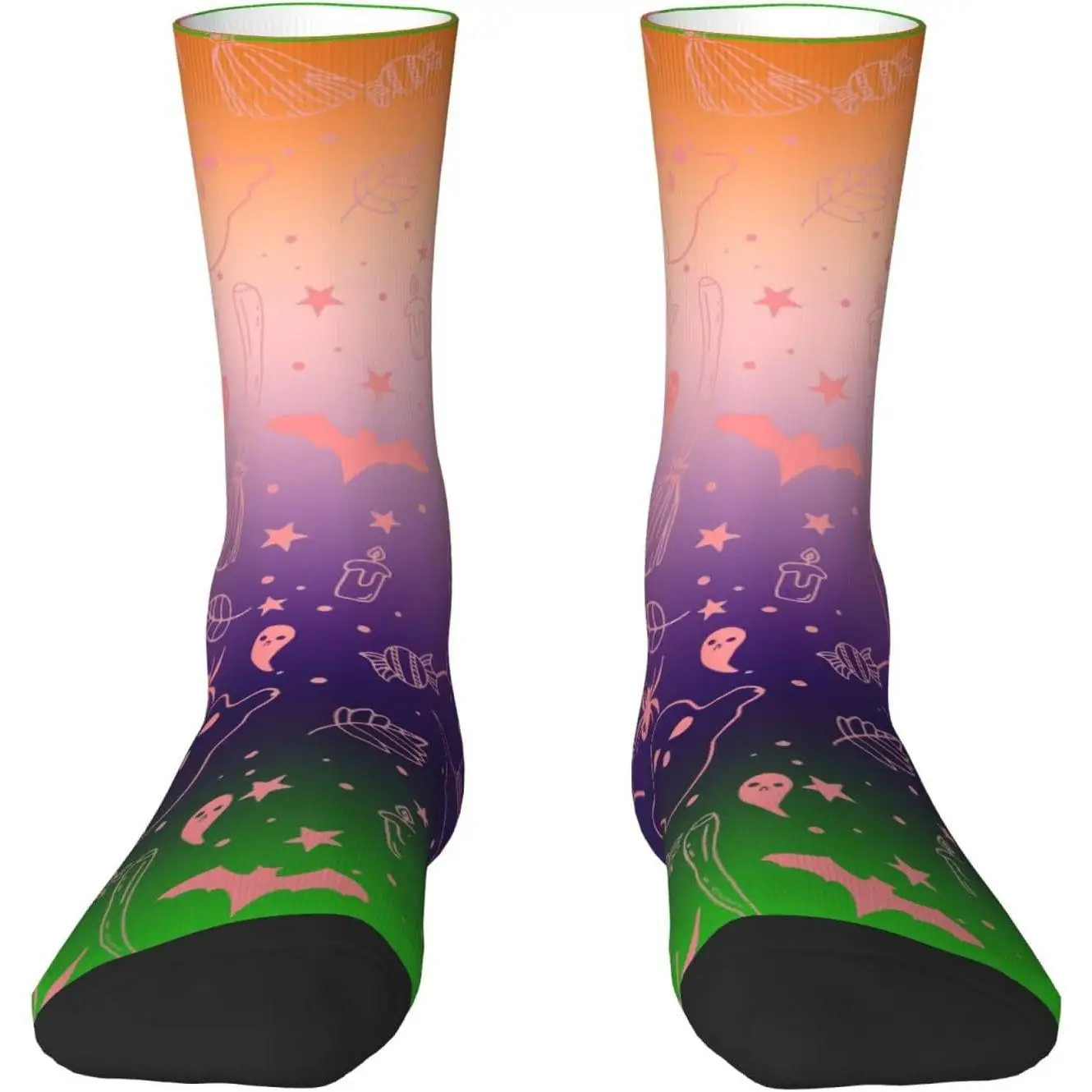 

Носки на Хэллоуин, милые повседневные носки с тыквой, новинка, готические компрессионные носки для женщин и мужчин, дышащие нескользящие спортивные носки