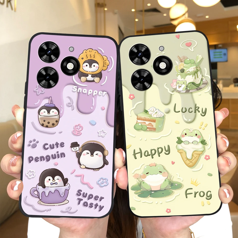 حافظة لهاتف Tecno Spark Go 2024 2023 2022 2021 2020 غطاء خلفي جميل على شكل فراشة هريرة من السيليكون غير اللامع لهاتف Tecno SparkGo2024 Coque #5