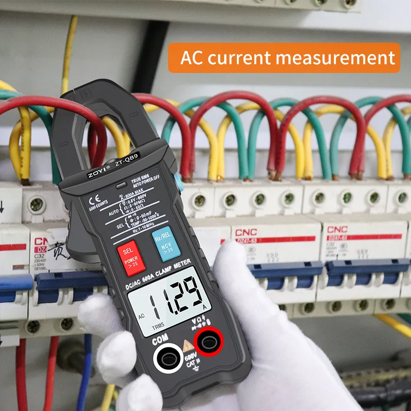 Alicate Amperímetro Digital Zoyi Zt5bq True Rms 6000 dc ac 100a 1ma Amperímetro Multímetro Voltímetro de Corrente de Carro Testador de Capacitância Temp hz