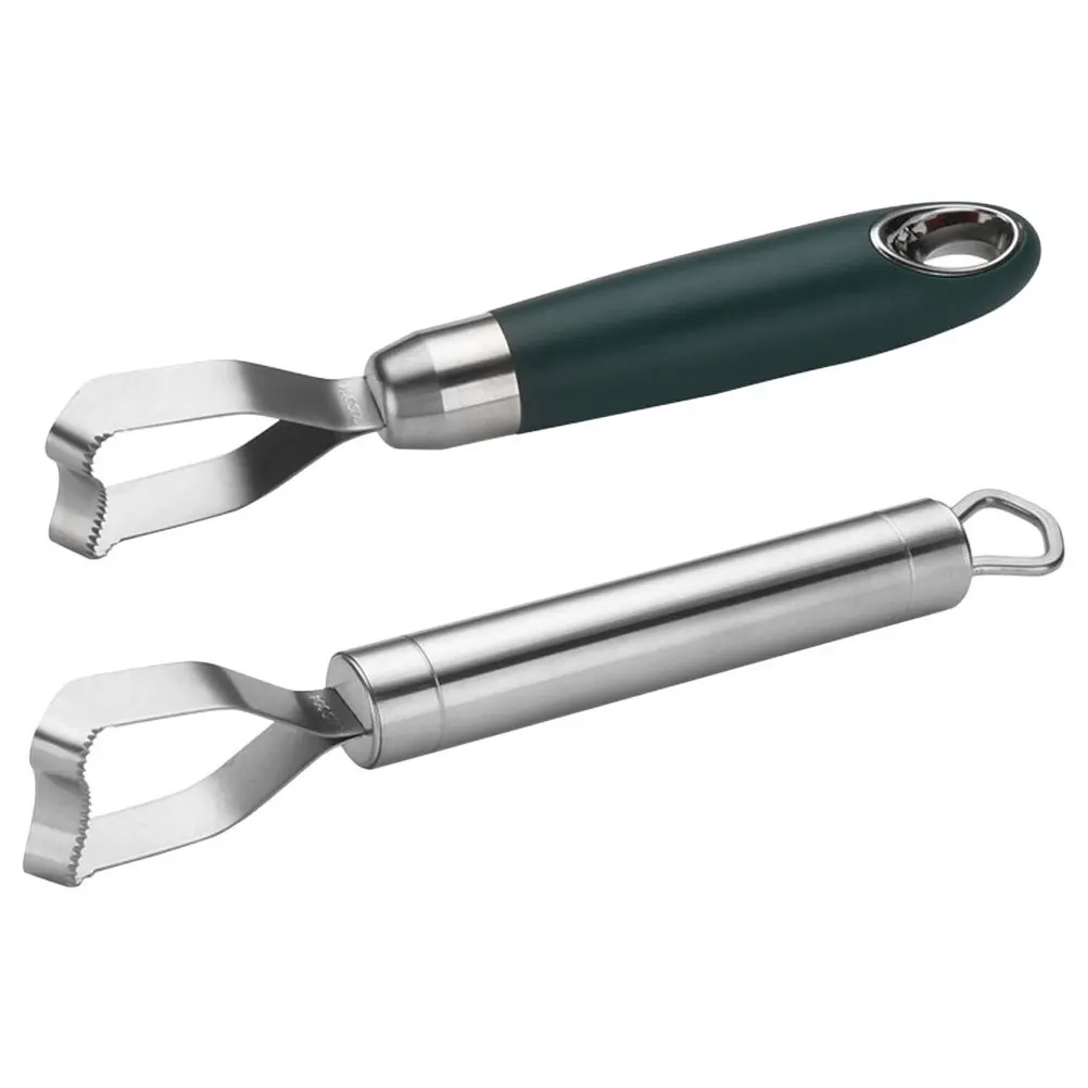 

2pcs Stainless Steel Corn Peeler Ergonomic Handle Wear-Resistant Portable Kitchen Tool Corn Stripper Peeling Device For