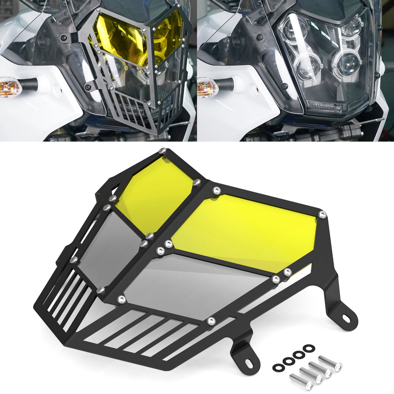 

For 2019-2024 Yamaha Tenere 700 Headlight Lens Protection Headlights Guard Cover for Yamaha Tenere 700 Rally Edition 2020-2024