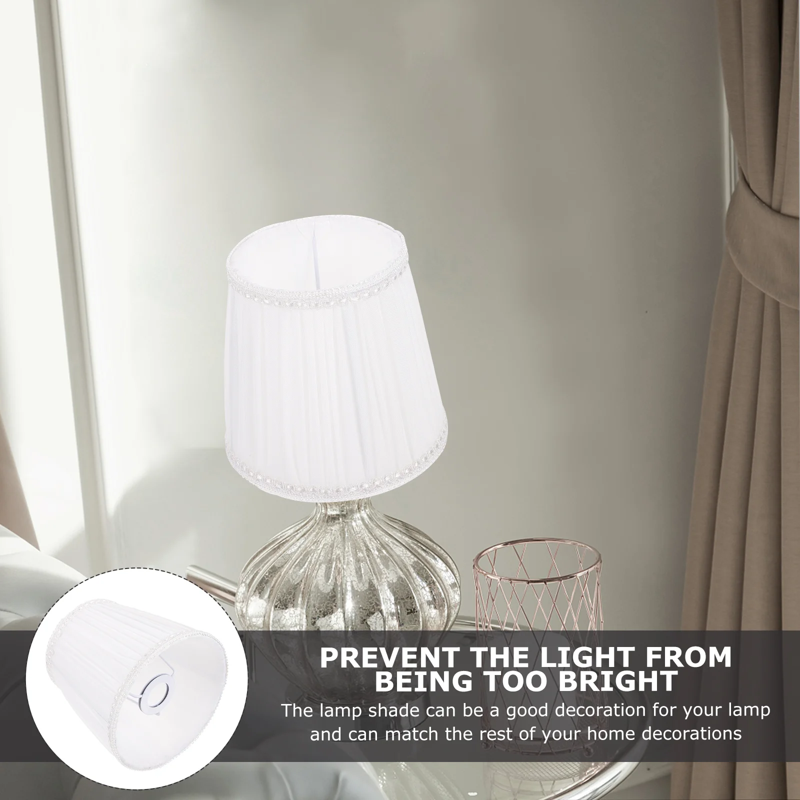 

E14 Meson Cloth Lamp Shade Handmade Dust-Proof Cover Bedroom Living Room Chandelier Wall Light Accessory