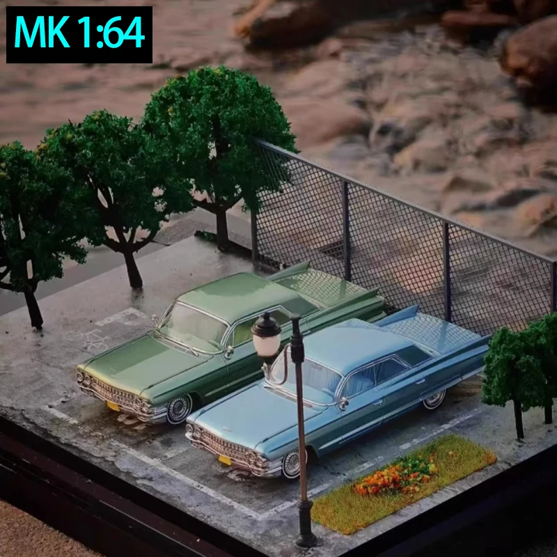 

MK литой под давлением сплав масштаб 1/64 Cadi Deville модель автомобиля статическая коллекция украшенные праздничные подарки игрушки