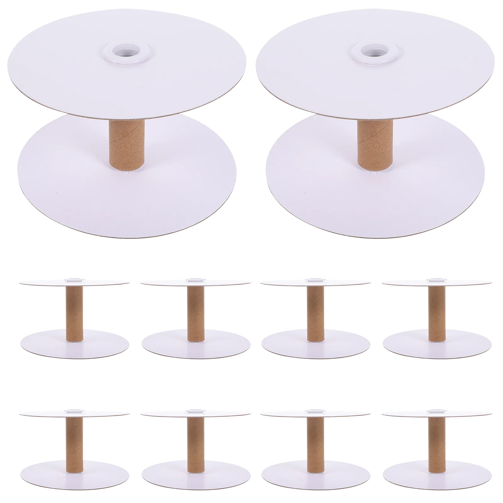 

10 Pcs Spool Embroidery Bobbins Knitting Winding Spools Yarn Weaving Storage Paper Convenient Wire Holder