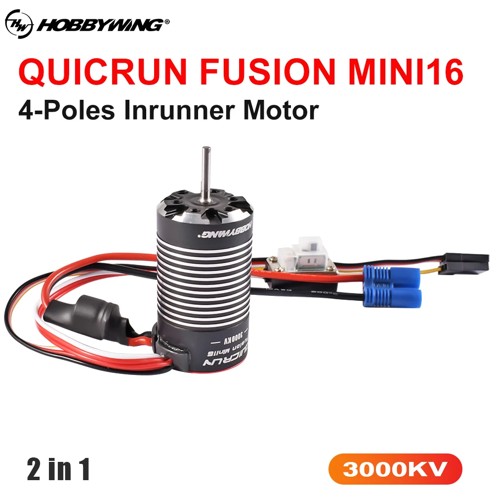 HobbyWing QUICRUN Fusion Mini16 3000KV Brushless Sensory 2in1 Motor For 1/16 1/18 RC Climbing Crawler Car