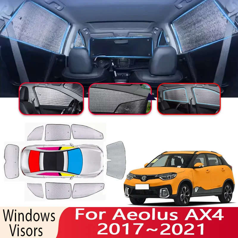 Car Sun Shade For Aeolus AX4 2017~2021 2018 2019 2020 2021 Windshield Sunshade Insulation Auto Sun Protection Visor Accessories