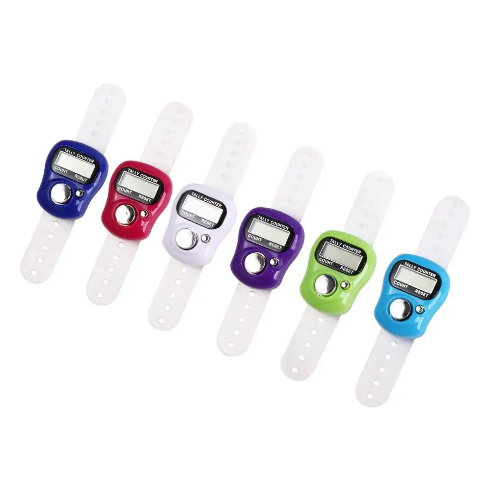 Mini Finger Ring Tally Counter Electronic Digital Stroke Counters Hand Held Manual Thumb Count Instruments Scoring Tool