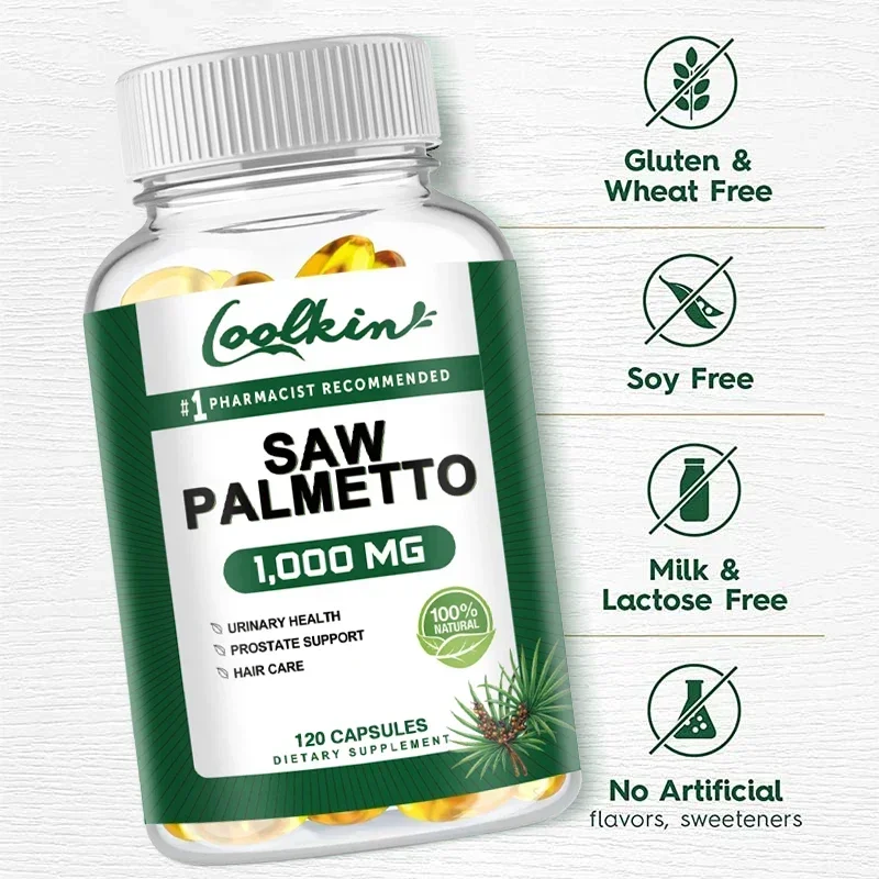 Saw Palmetto Extract 1000 Mg - Men\'s Prostate Health, Hair Growth Supplement