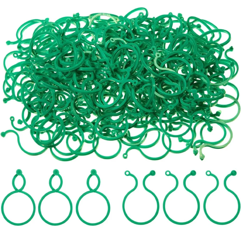 Garden Plant Holder Tools 50Pcs 8 Word Buckle Vine Tying Clips Ring Fixing Bracket For Climbing Wall Decorations