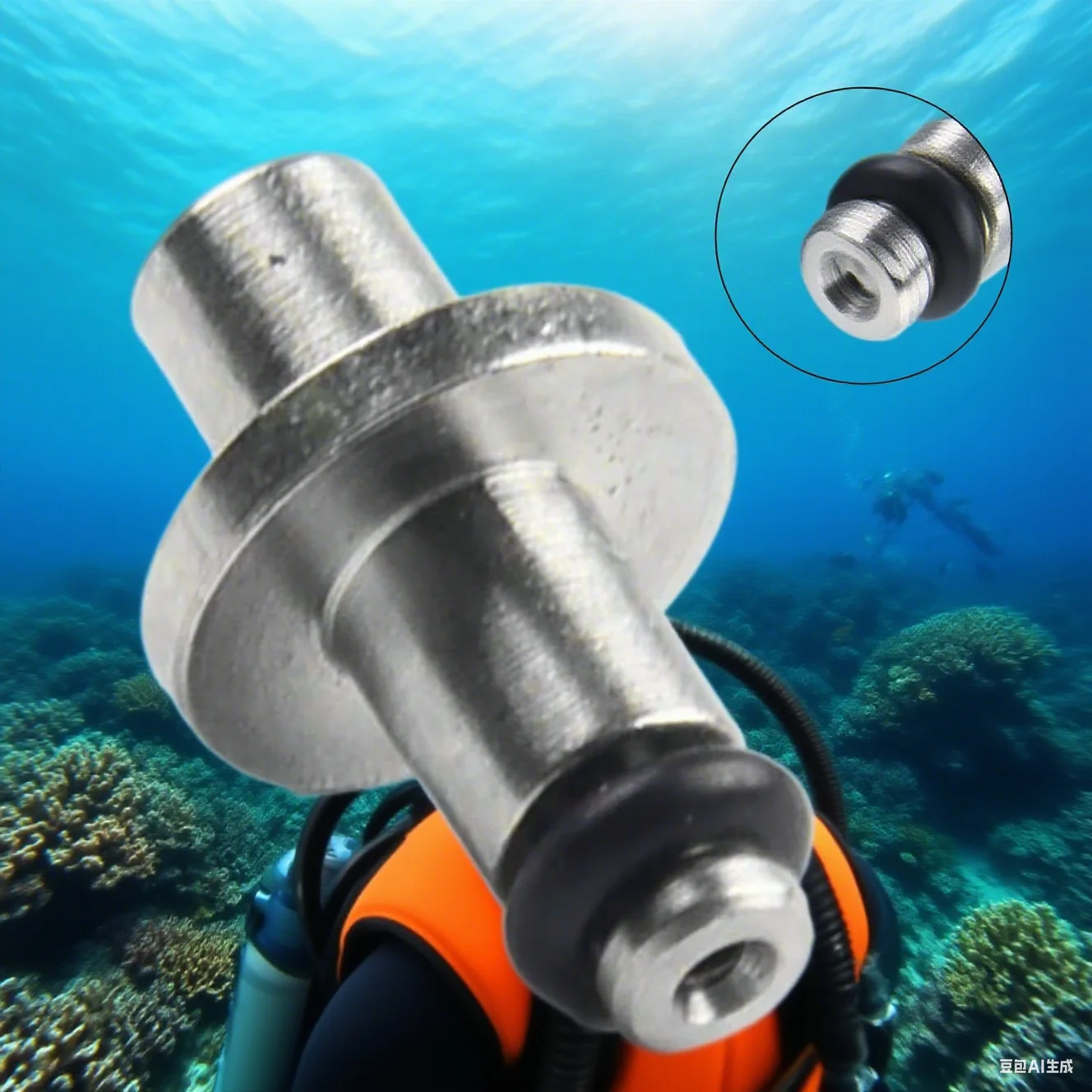 

1 шт., сердечник клапана SPG для подводного плавания с боковым креплением — Т-образная воздушная катушка высокого давления с уплотнительным кольцом, аксессуары для дайвинга