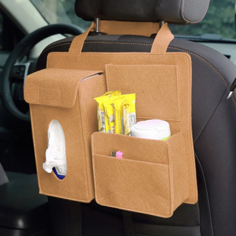 Universal Car Back for Seat Storage Bag Hanging Bag Paper Towel Storage Felt Storage Debris Organ