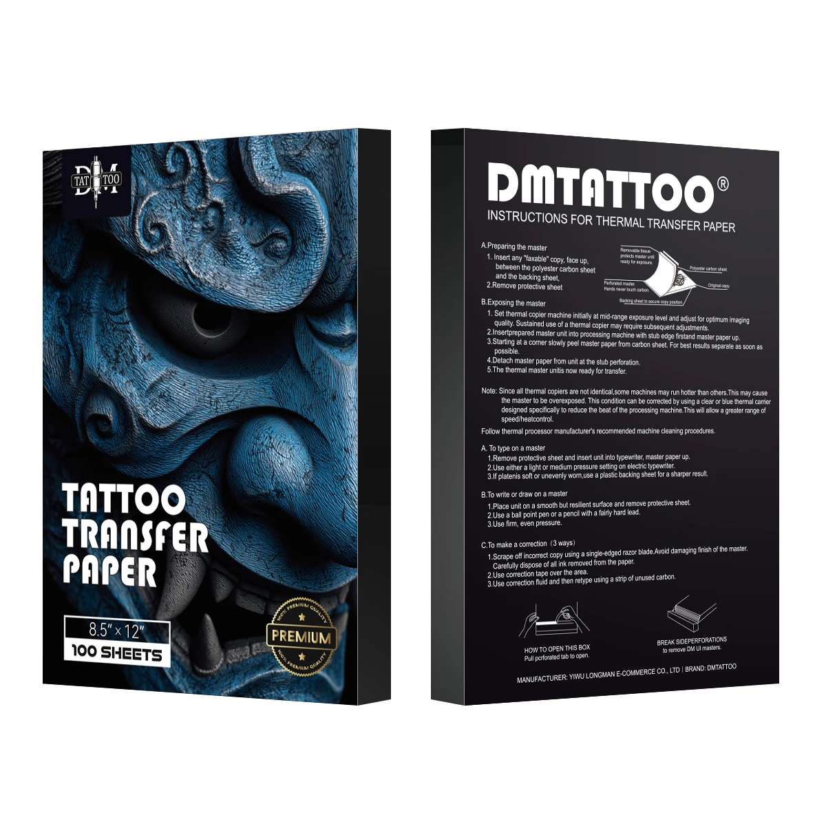 20/50/100PCS Premium Tattoo Transfer Paper 4 Layer Free Hand Thermal Copier Stencil Paper for Tattooists Tattoo Supplies view 6