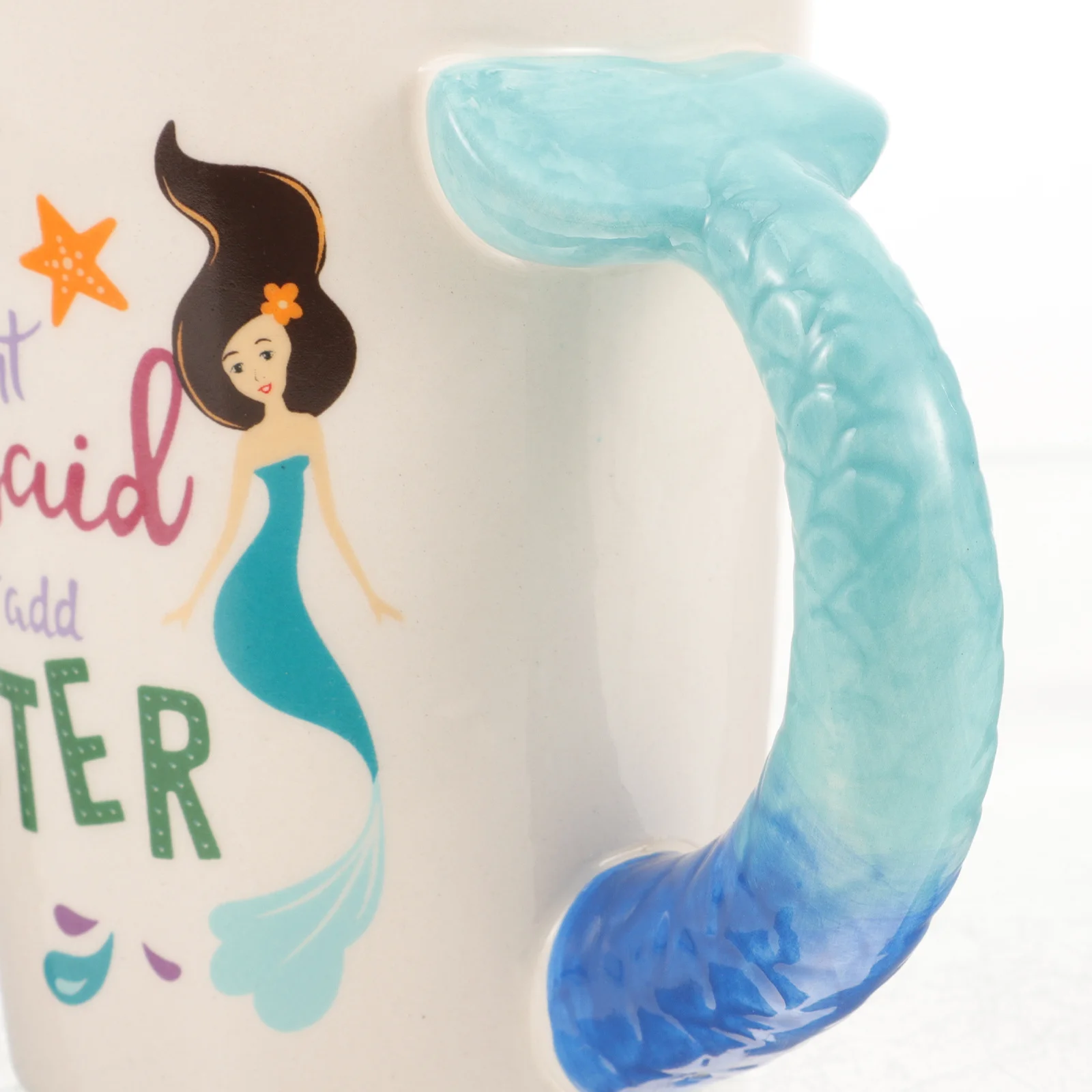 Керамическая кружка с дизайном русалки, 400 мл