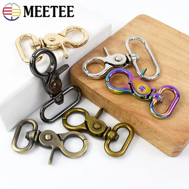 5/10Pcs 20-50mm Metal Bags Strap Buckles Swivel Trigger Lobster Clasp Collar Carabiner Snap Hook DIY KeyChain Bag Accessories