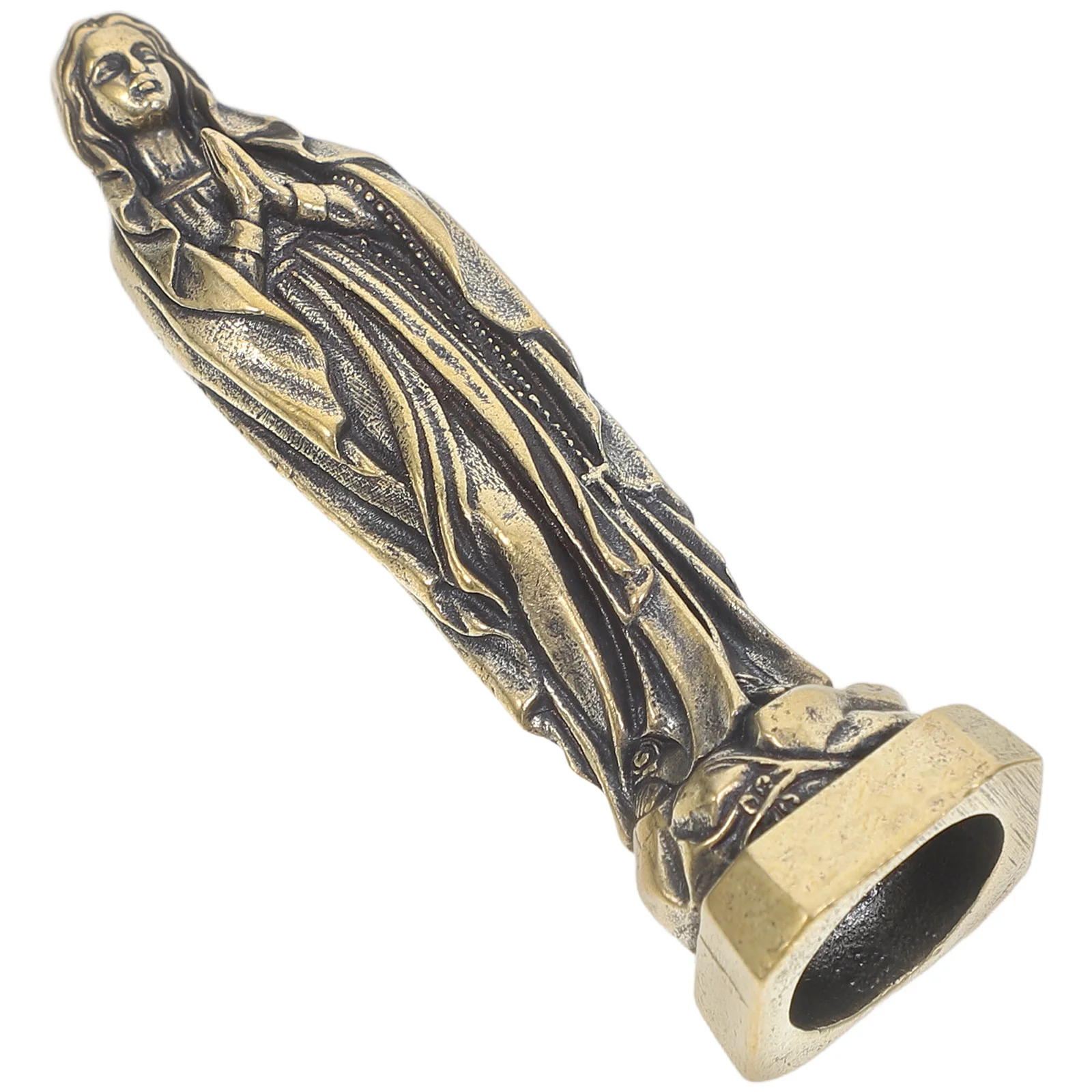 1 قطعة النحاس الديني الكاثوليكية آلهة النحت الرجعية النحاس مريم العذراء تمثال مصغرة سطح المكتب زخرفة الحرفية 6.3X1.9X1.50 سم #6