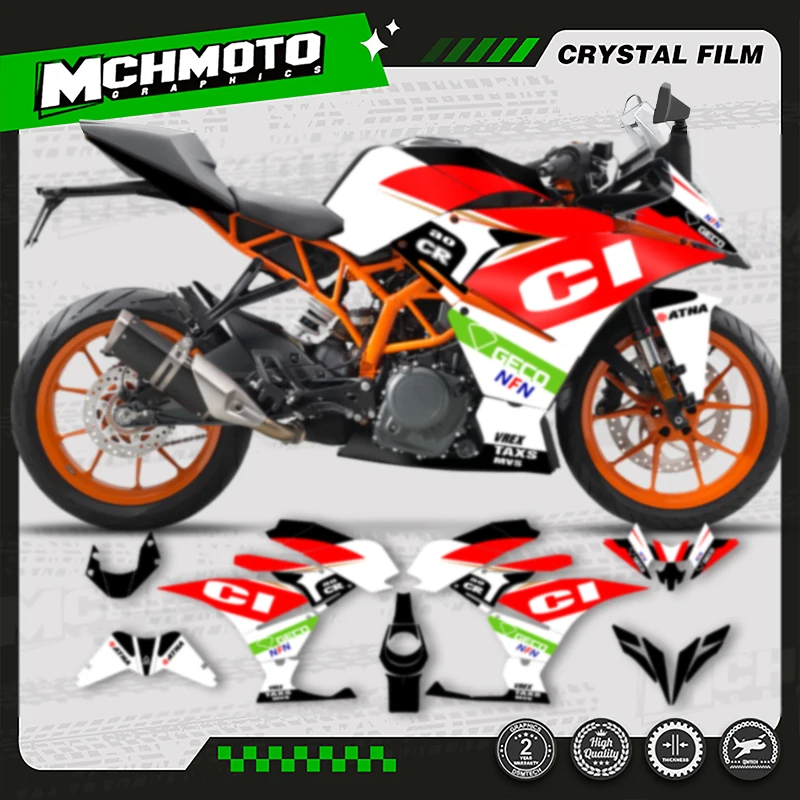 

MCHMFG Custom Team Motorcycle Graphics Decals Stickers Kits For KTM RC250 RC390 RC 250 390 2017 2018 2019 2020