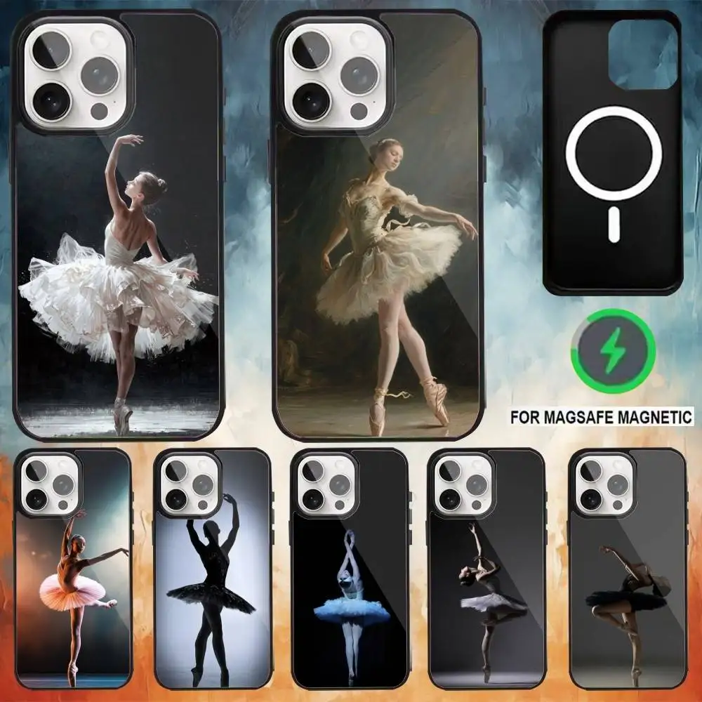 

Ballerina Ballet Dancing Phone Case For iPhone 17,16,15,14,13,12,Plus,Pro,Max for Magsafe Magnetic Wireless Charging