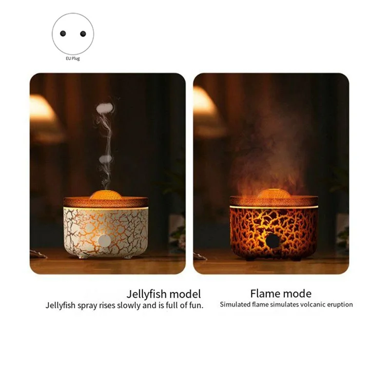 BBNV-560ML Увлажнители для ароматерапии Диффузоры 3D Увлажнитель воздуха с имитацией пламени Кольцо для дыма Спрей для комнаты