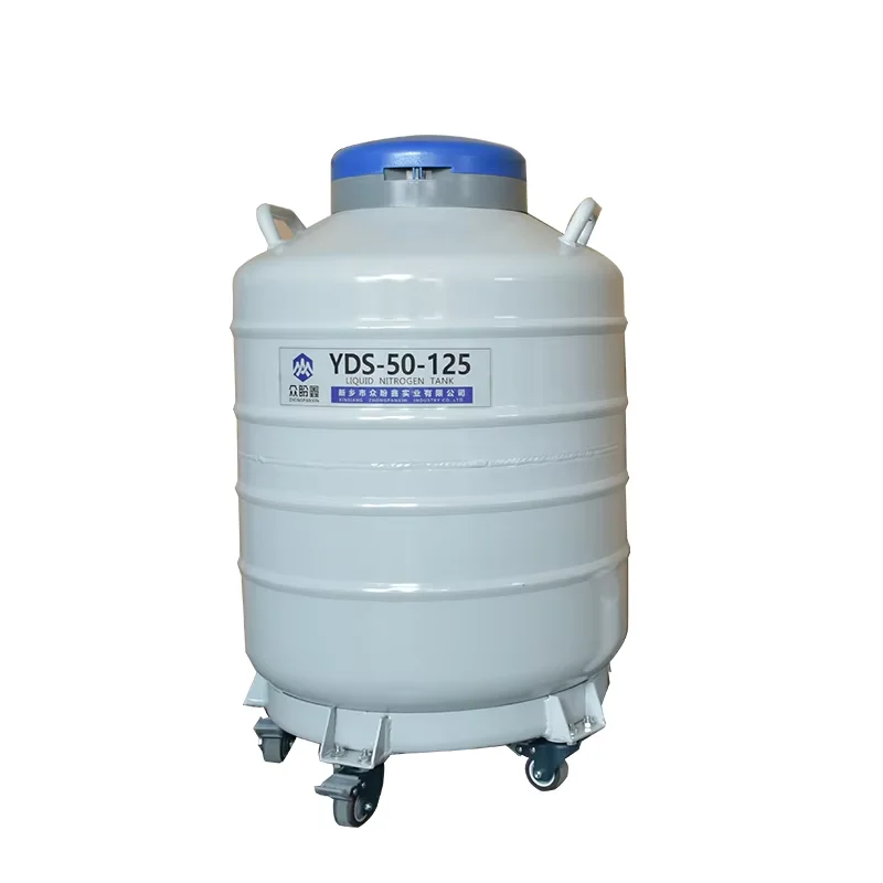 For YDS-50-125 ex-factory price Low temperature wide mouth storage tank Liquid nitrogen bottle Semen container