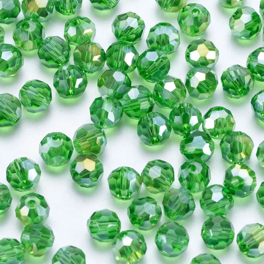 3 4 6 8mm Austrian Round Crystal Beads For Bracelet Jewelry Making DIY Needlework Accessories Rondelle Faceted Glass Seed Bead