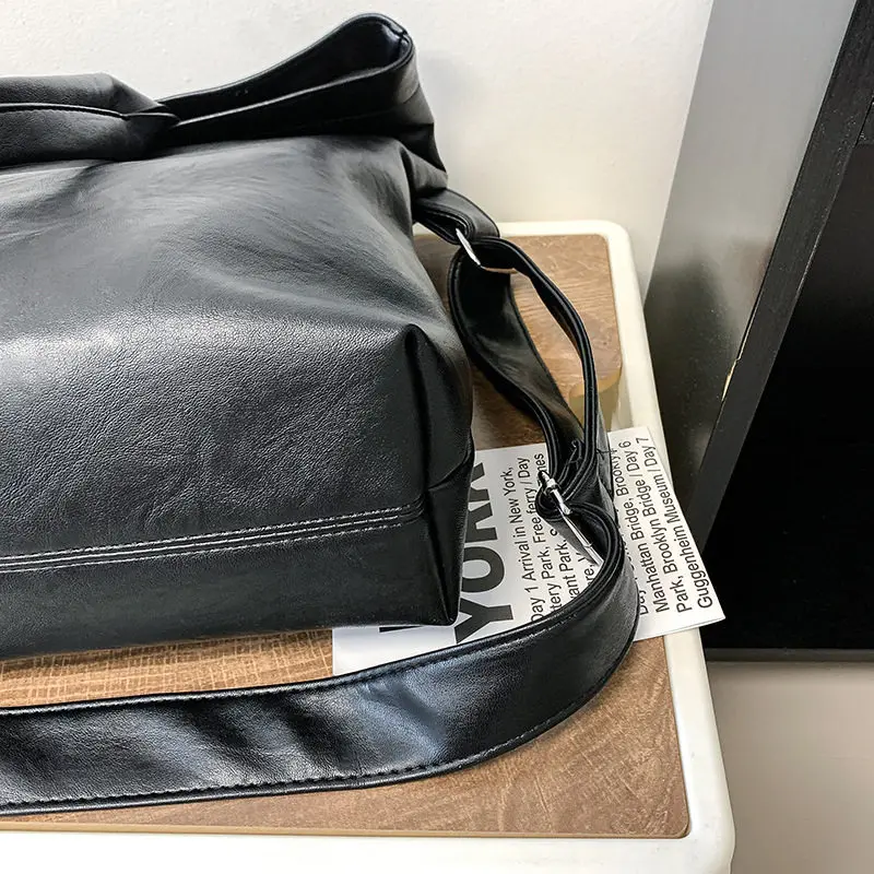 Designer Style Men's Commuting File Bag Hand-Held Briefcase Multifunctional Large Capacity Versatile Tote Bag Crossbody Bag